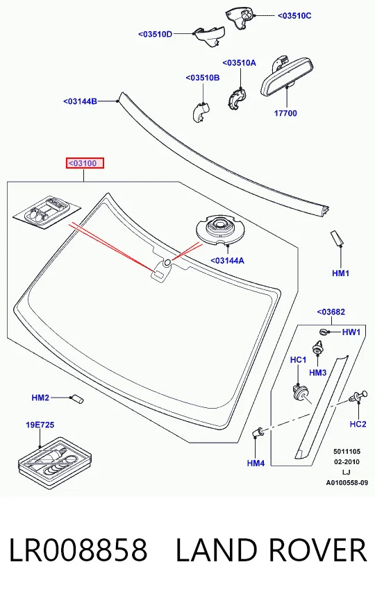 Купити Лобове скло Land Rover Range Rover III L322