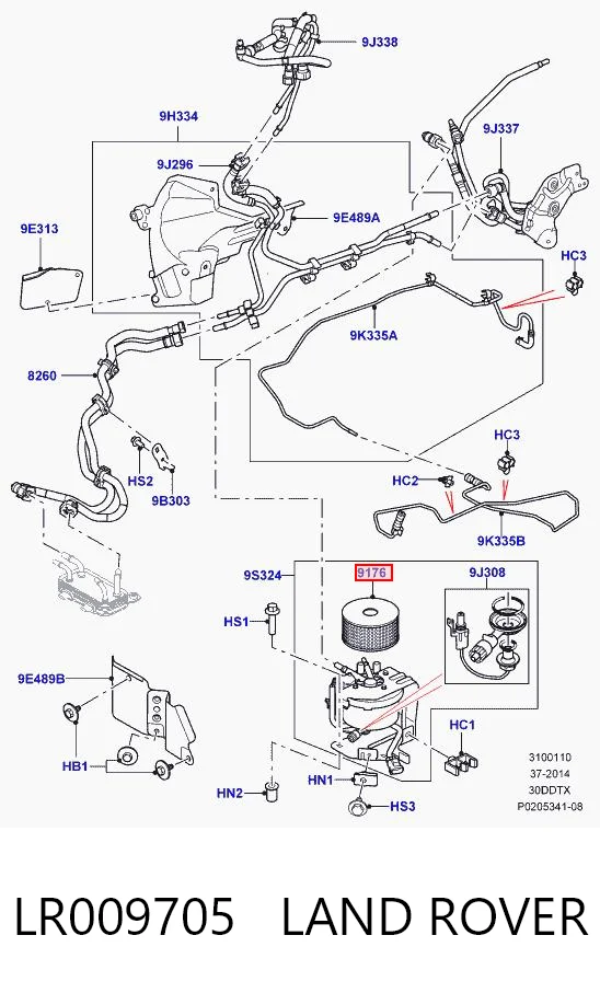 LR009705 Land Rover Фільтр палива