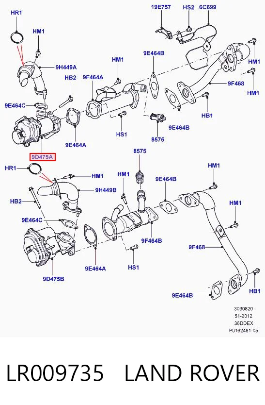 Клапан EGR рециркуляції газів Britpart LR018321