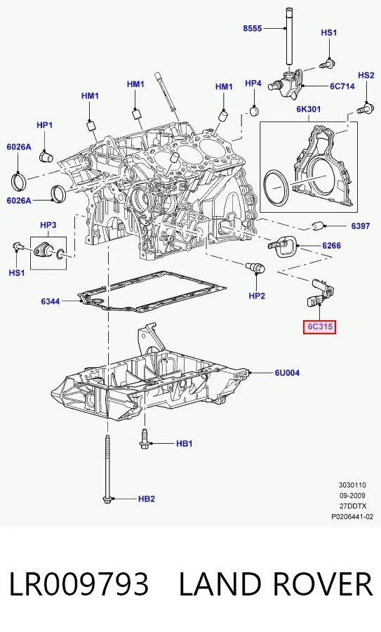 Датчик обертів колінвалу Britpart LR009793LR ціна, від 25.31 USD