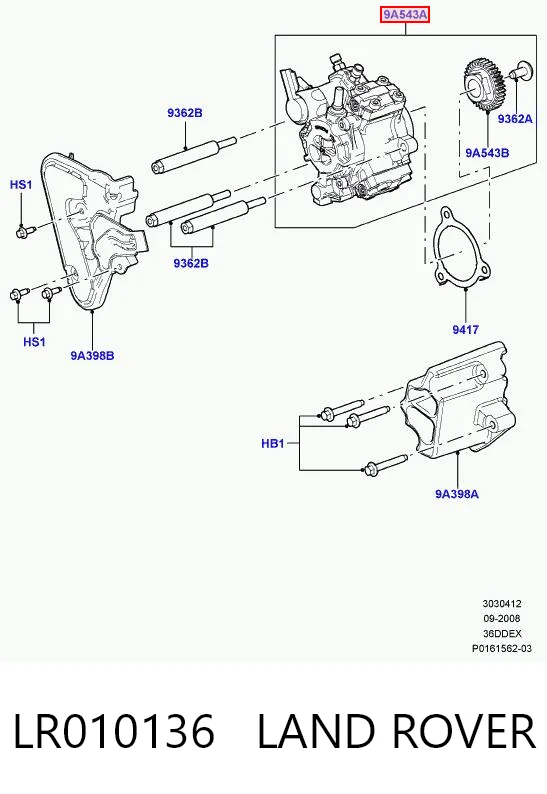 LR010136 Land Rover Насос паливний високого тиску (ПНВТ)