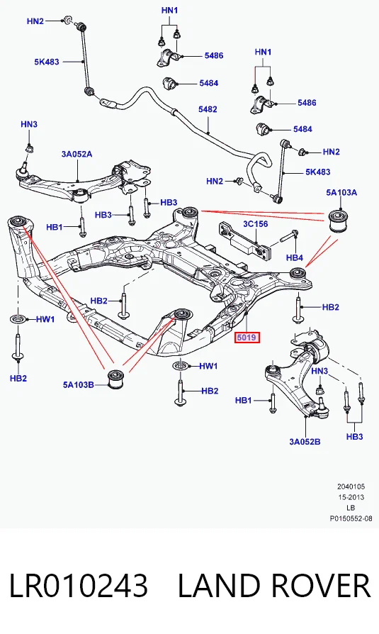 Передня балка на Land Rover Freelander II L359