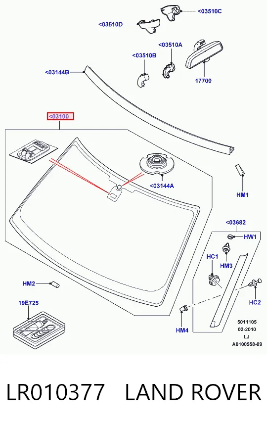  Лобове скло Land Rover Range Rover 3