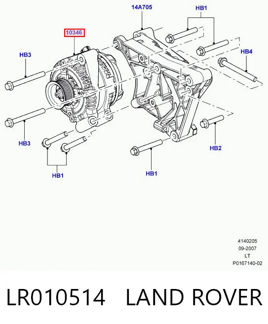 Генератор Britpart YLE500430 ціна, від 159.36 USD