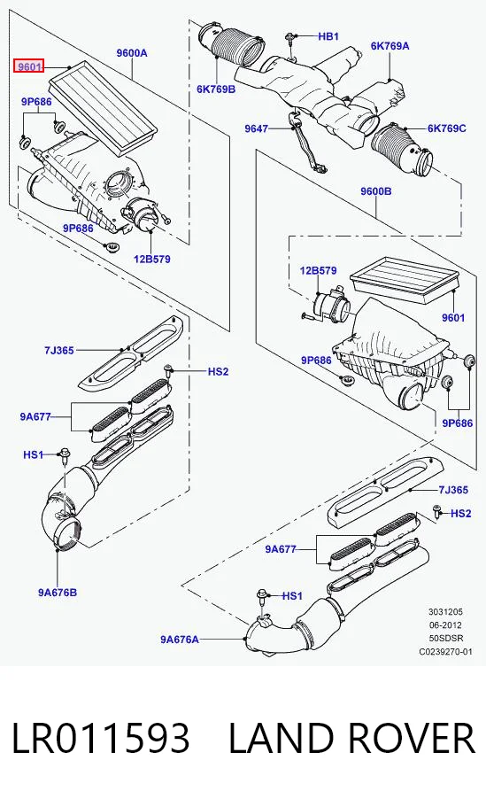  Повітряний фільтр Land Rover Range Rover 4