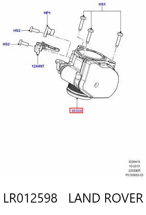 Дросільна заслінка LR012598 Britpart