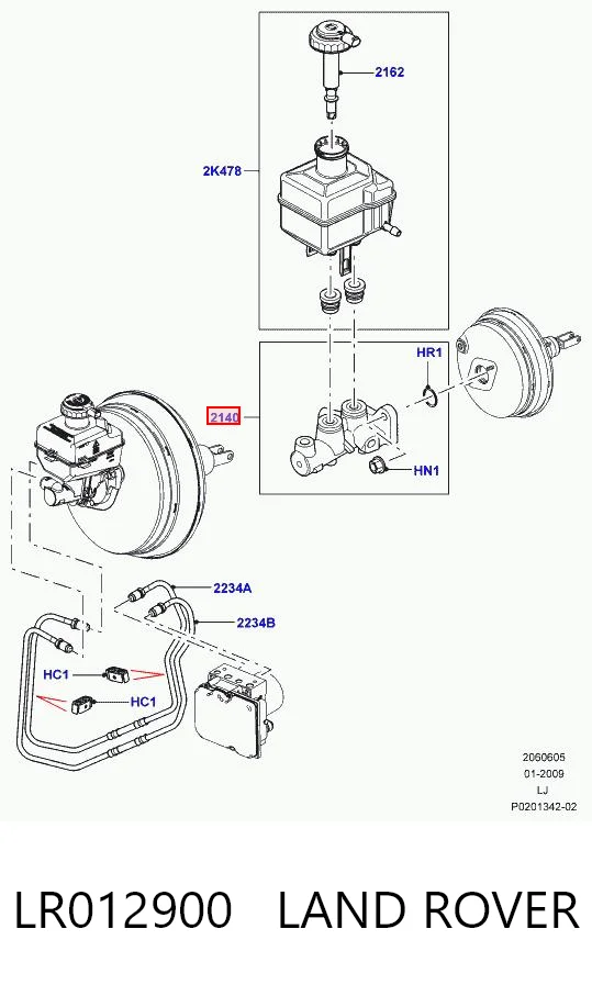Циліндр головний гальма (Гідротормоз) Land Rover Range Rover III позашляховик (L322) (2010 - 2012) ціна, від 162.43 USD