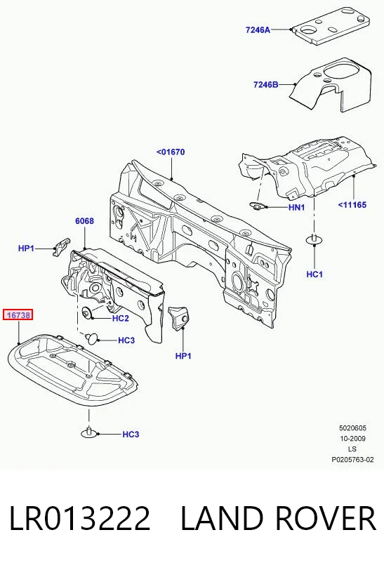 Обшивка капота Land Rover Range Rover SPORT I позашляховик (L320) (2005 - 2013) ціна, від 86.30 USD