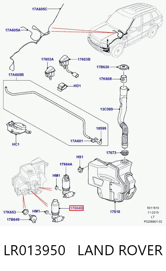 Насос-двигун омивача фар TQ17098 Tqparts