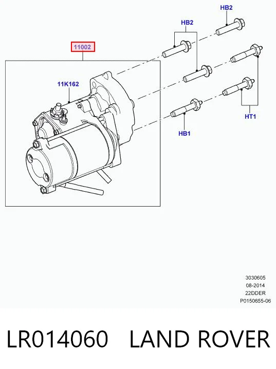 LR014060 Land Rover Стартер двигуна