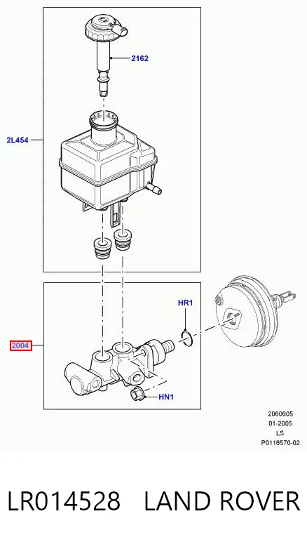 LR014528 Britpart Циліндр гальмівний, головний