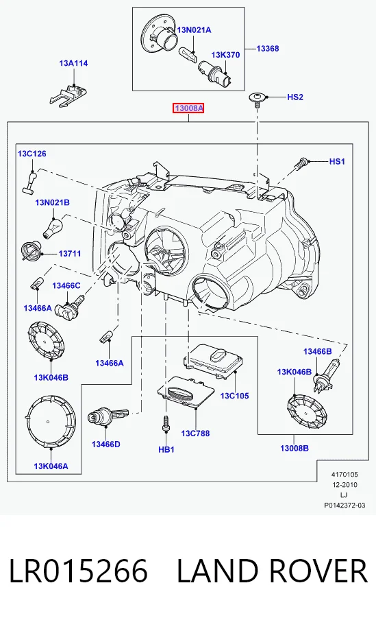 Фара правая Land Rover Range Rover III позашляховик (L322) (2002 - 2009) ціна, від 570.13 USD