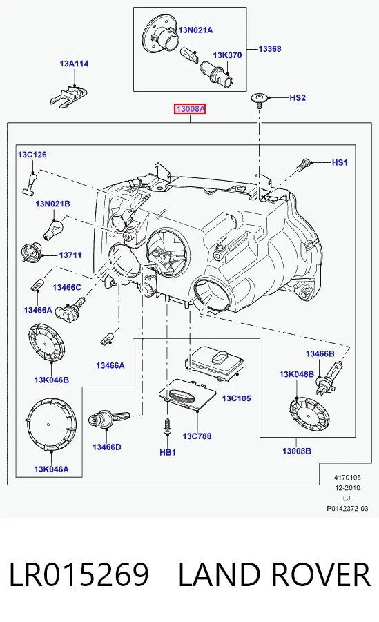 Фари Land Rover Range Rover III позашляховик (L322) (2002 - 2009) ціна, від 14.10 USD