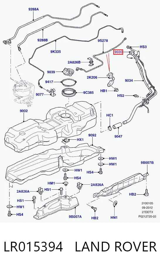 CPLA9030CA Jaguar Кришка / пробка бензобака