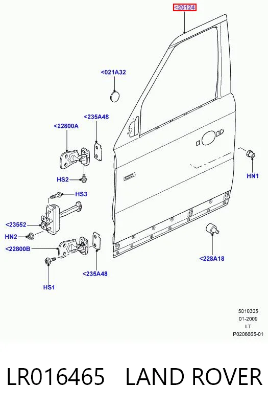 Двері передні, ліві Land Rover Range Rover SPORT I позашляховик (L320) (2005 - 2013) ціна, від 117.37 USD
