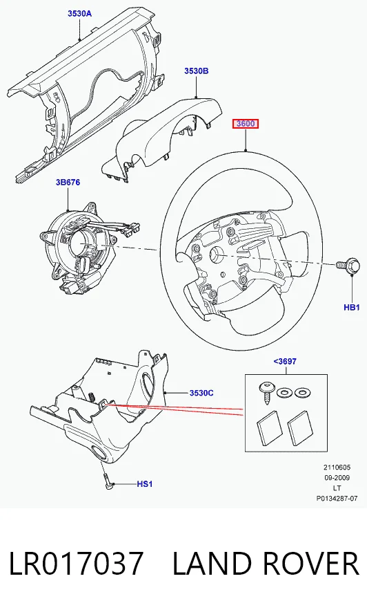 Рульове колесо на Land Rover Range Rover SPORT I L320