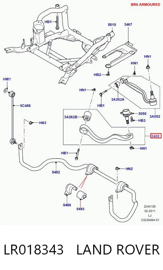 Купити Важіль передньої підвіски верхній, правий Land Rover Range Rover III L322