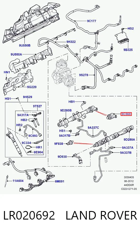 Регулятор тиску палива на Land Rover Range Rover IV L405