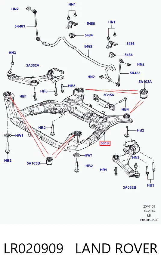 Підрамник передньої підвіски Land Rover Freelander II позашляховик (L359) (2006 - 2014) ціна, від 330.51 USD
