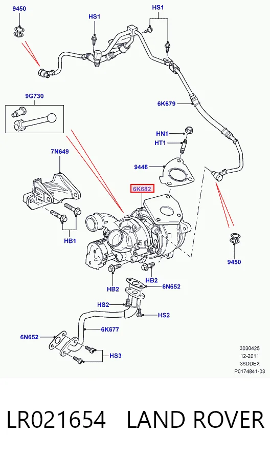 Турбіна Britpart LR004038 ціна, від 541.19 USD