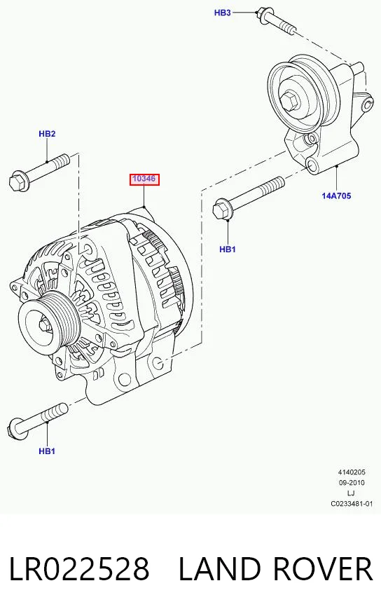 LR055316 Hotbray Авто генератор