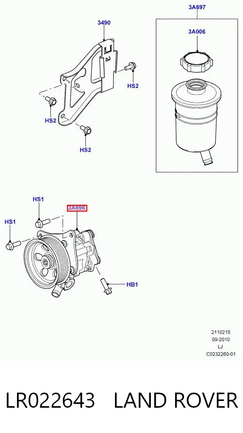 HP24008OE GS Насос гідропідсилювача