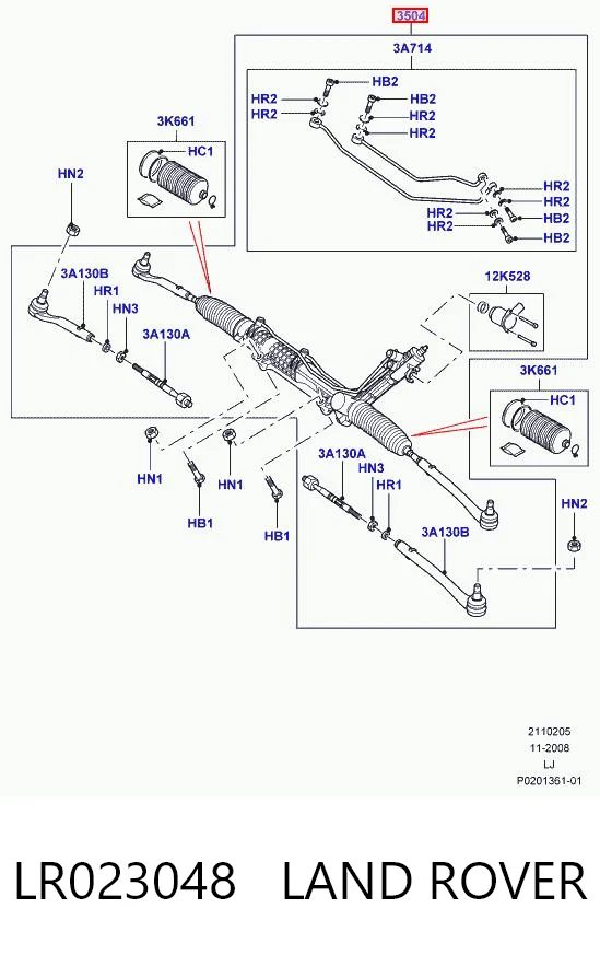 Купити Рульова рейка Land Rover Range Rover III L322