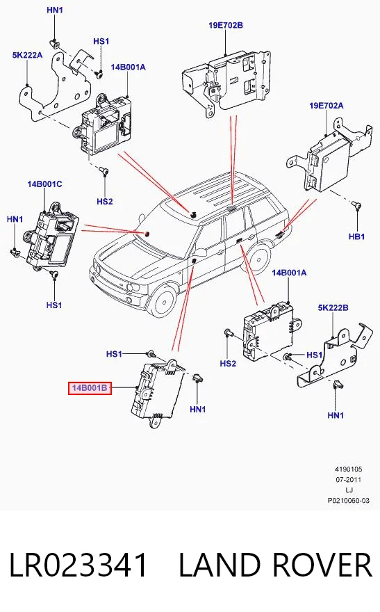 Купити AH2214D618AD Land Rover Блок комфорту передніх дверей