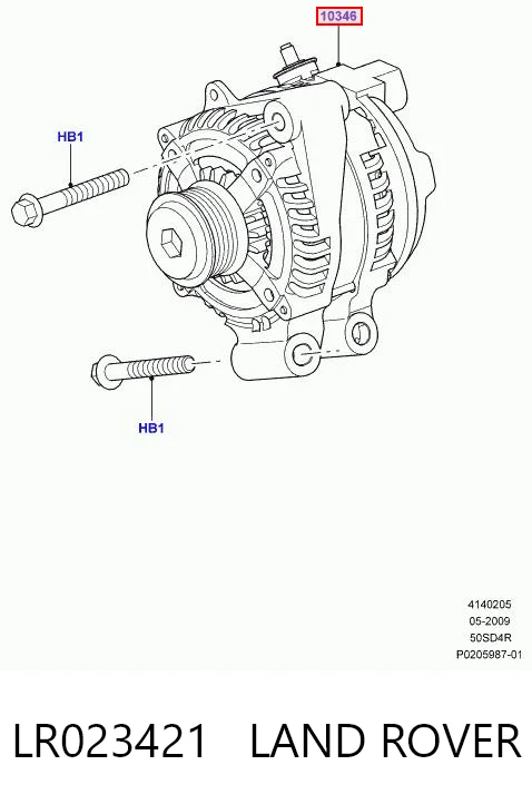 LR023421 Land Rover Авто генератор