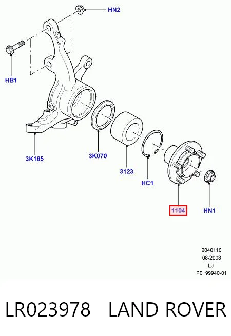 Маточина (передня) на Land Rover Range Rover III L322