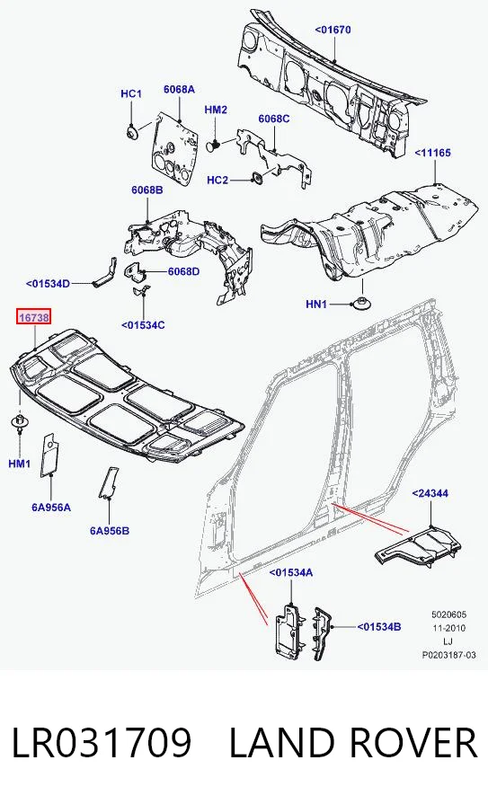  Шумоізоляція капота Land Rover Range Rover 3