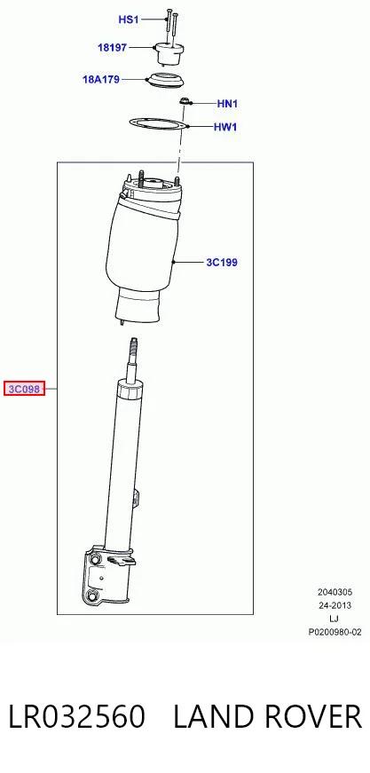 Стійка передня права Hotbray LR032560