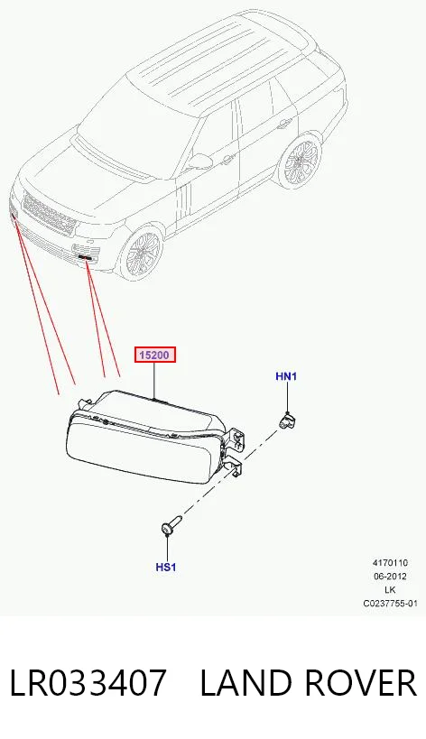 Фара, ліва на Land Rover Range Rover IV L405