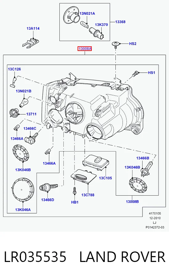 Купити Фара ліва Land Rover Range Rover III L322