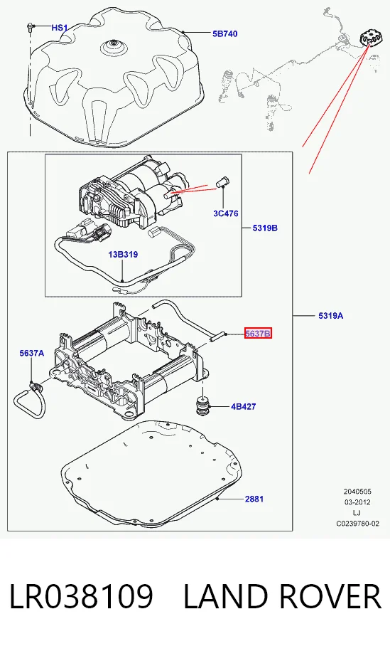 Компресор пневмопідкачкою (амортизаторів) Britpart LR041777LR ціна, від 426.13 USD