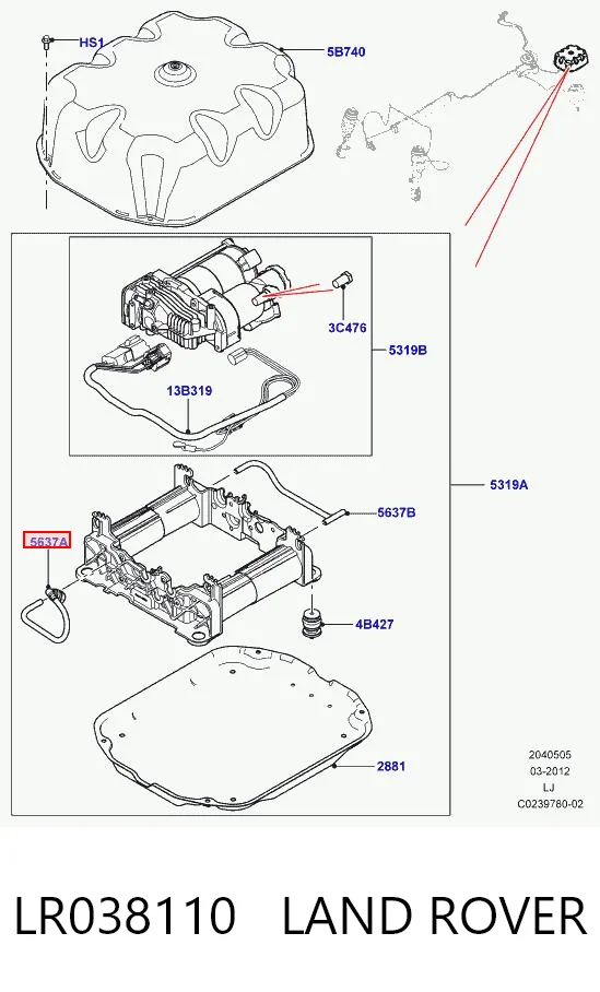 Купити LR041777LR Britpart Компресор пневмопідкачки (амортизаторів)