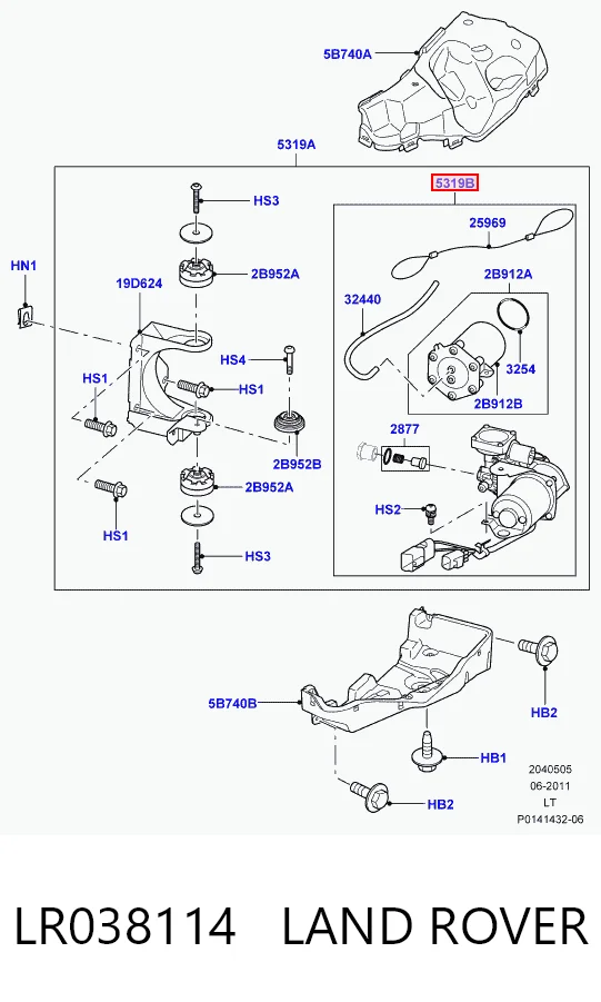 LR038114 Land Rover Компресор підкачки амортизаторів
