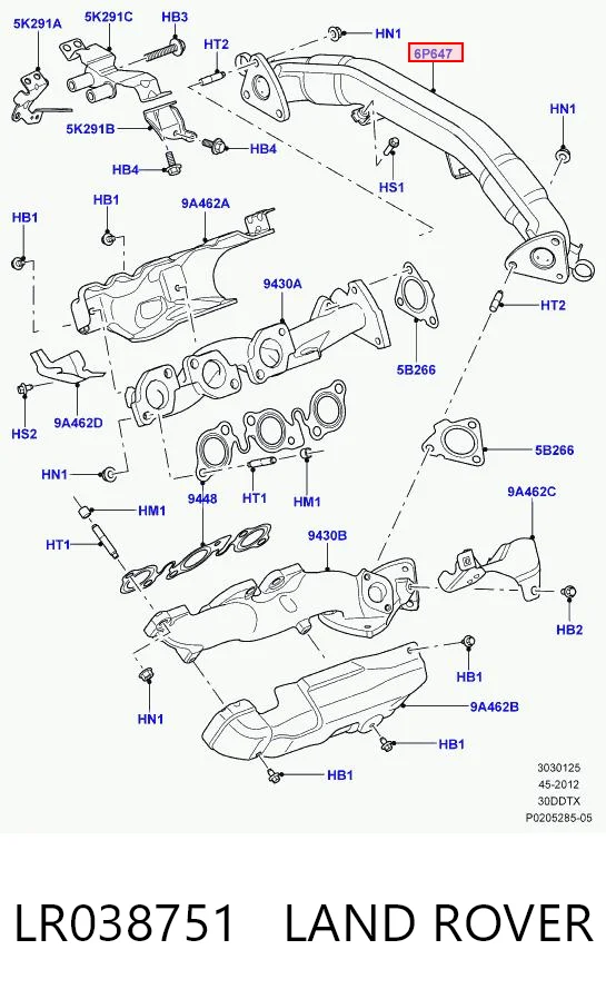 Купити Випускний колектор Land Rover Range Rover SPORT II L494