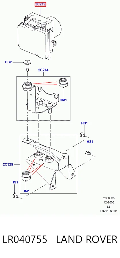 Блок управління АБС (ABS) на Land Rover Discovery IV L319