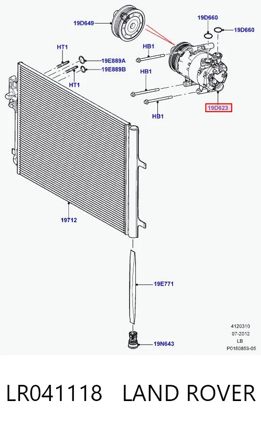 LR041118 Land Rover Компресор холодоагенту