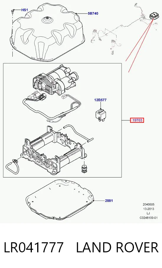 Компресор пневмопідкачки (амортизаторів) LR041777LR Britpart
