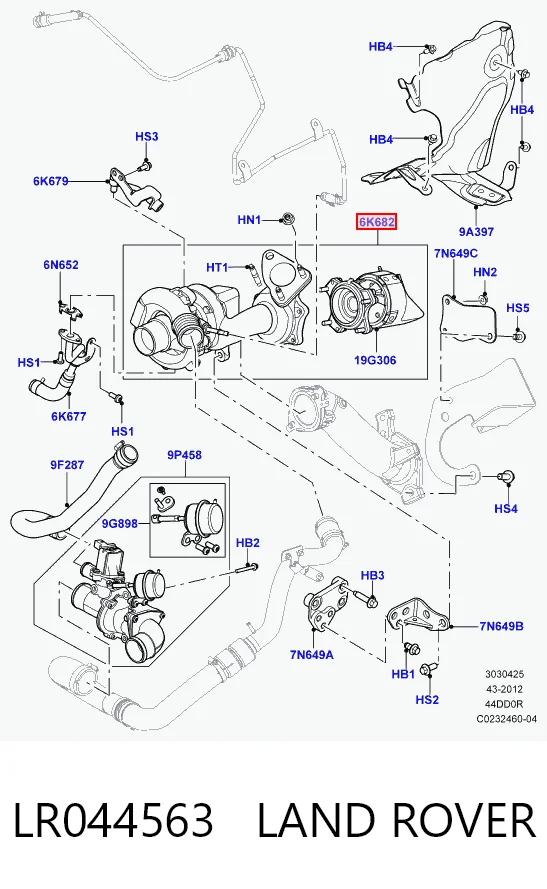 AH4Q6K682FB Ford Турбонаддув