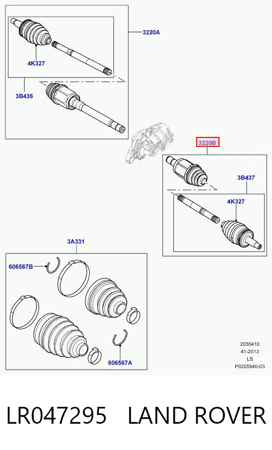 Купити LR072069G Britpart Ліва піввісь