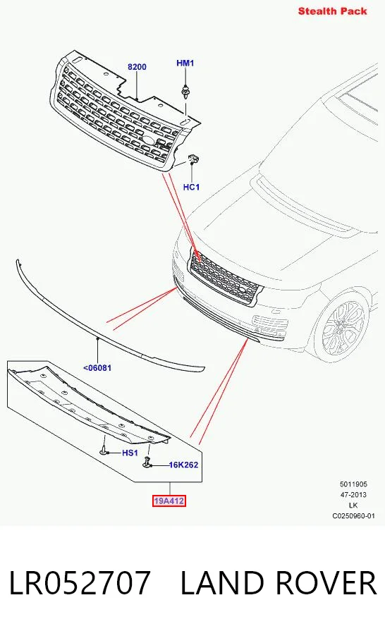 LR052707 Land Rover 