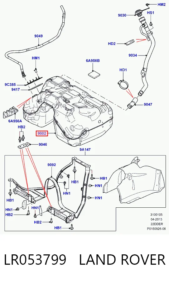 Бак паливний на Land Rover Freelander II L359