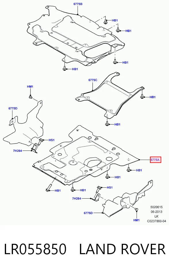 Захист піддона двигуна на Land Rover Range Rover SPORT II L494