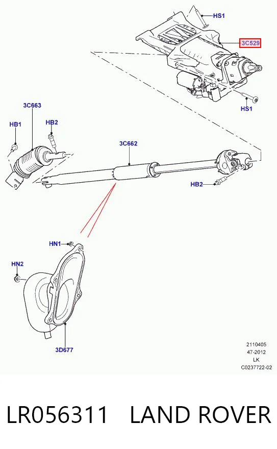 Рульова колонка Land Rover Range Rover SPORT II позашляховик (L494) (2013 - 2022) ціна, від 229.72 USD