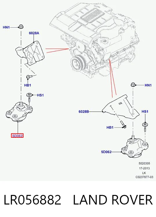 Подушка (опора) двигуна лів./прав. Lemforder LMI43426 ціна, від 158.67 USD