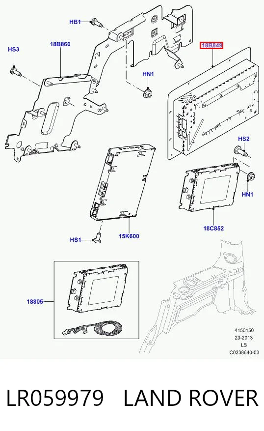 Підсилювач звуку аудіосистеми EW9319C164AB Land Rover