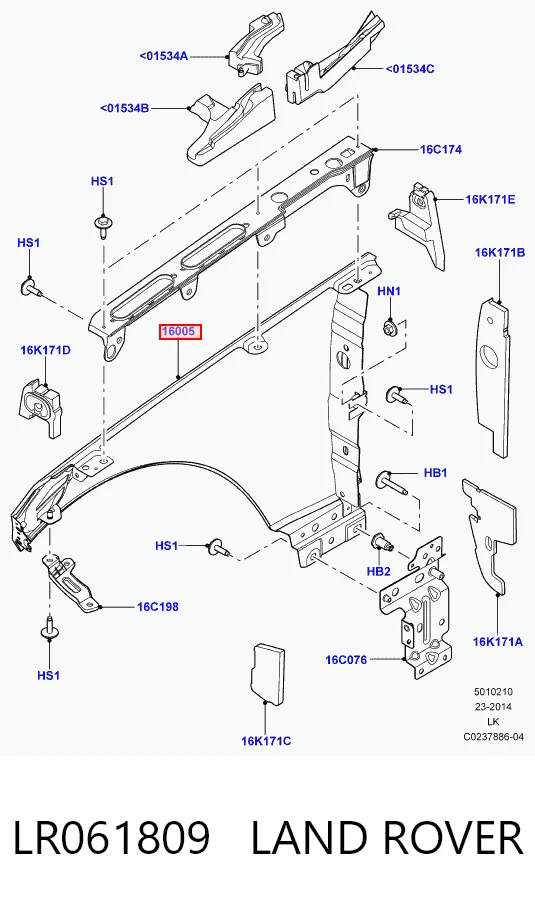 Переднє ліве крило на Land Rover Range Rover IV L405